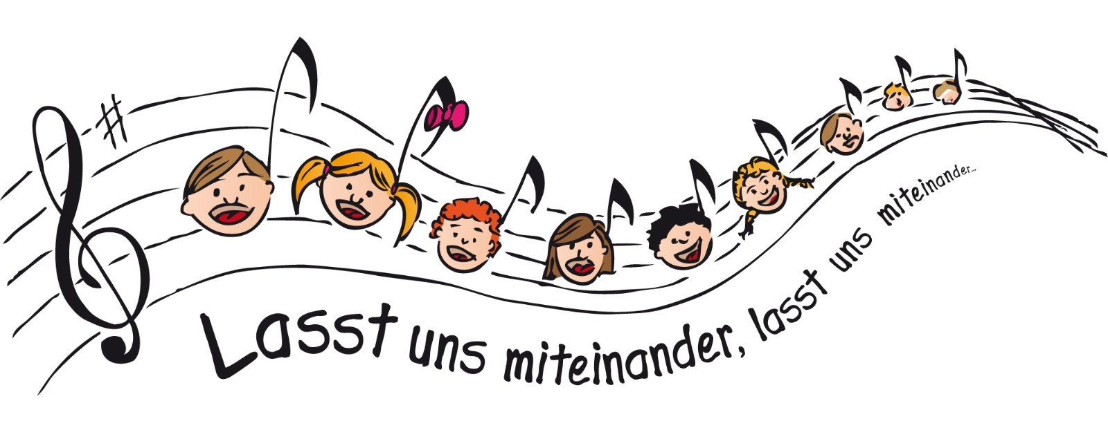 Grafik eines Kinderchors (c) Sarah Frank In: Pfarrbriefservice.de