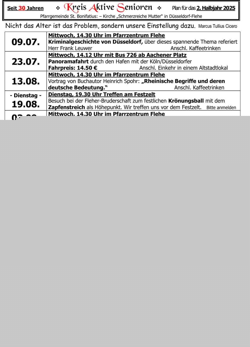 Aktive Senioren Programm aktuelles Programm (c) Kreis Aktive Senioren