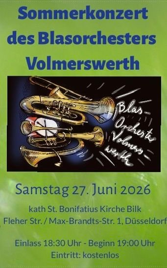 Plakat Sommerkonzert des Blasorchesters Volmerswerth (c) Blasorchester Volmerswerth