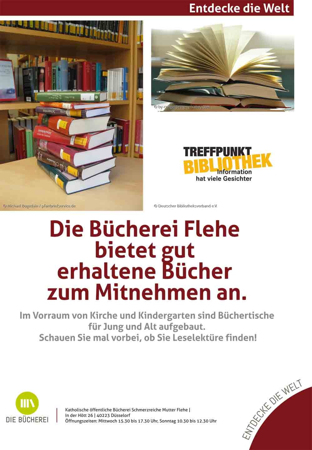 Buchverkauf der KÖB Flehe (c) KÖB Flehe der kath. Kirchengemeinde St. Bonifatius Düsseldorf