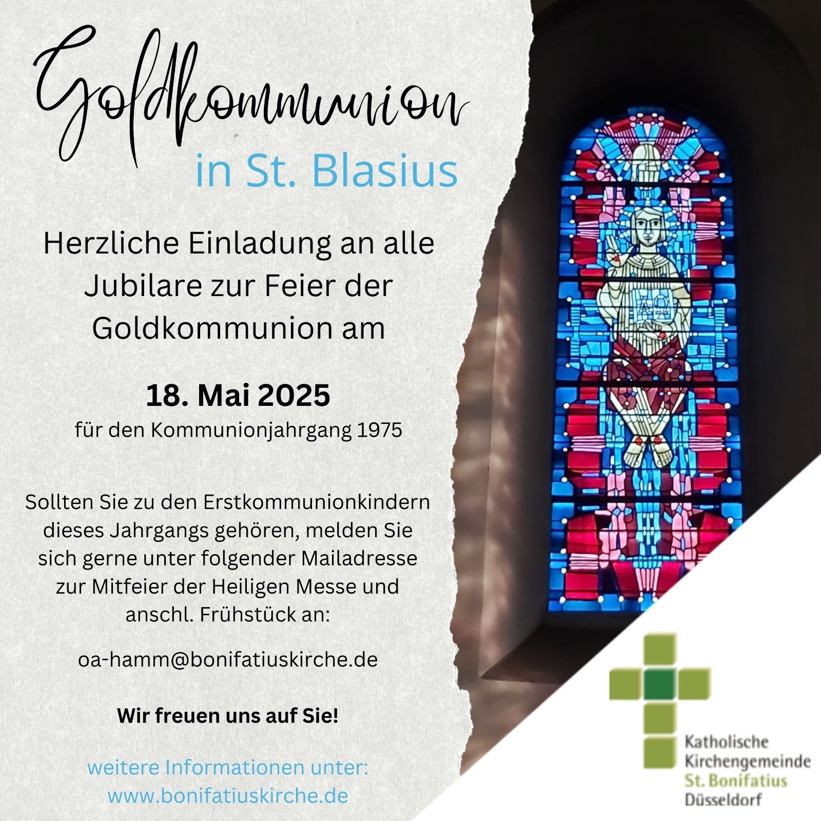 Goldkommunion in St. Blasius (c) kath. Kirchengemeinde St. Bonifatius Düsseldorf