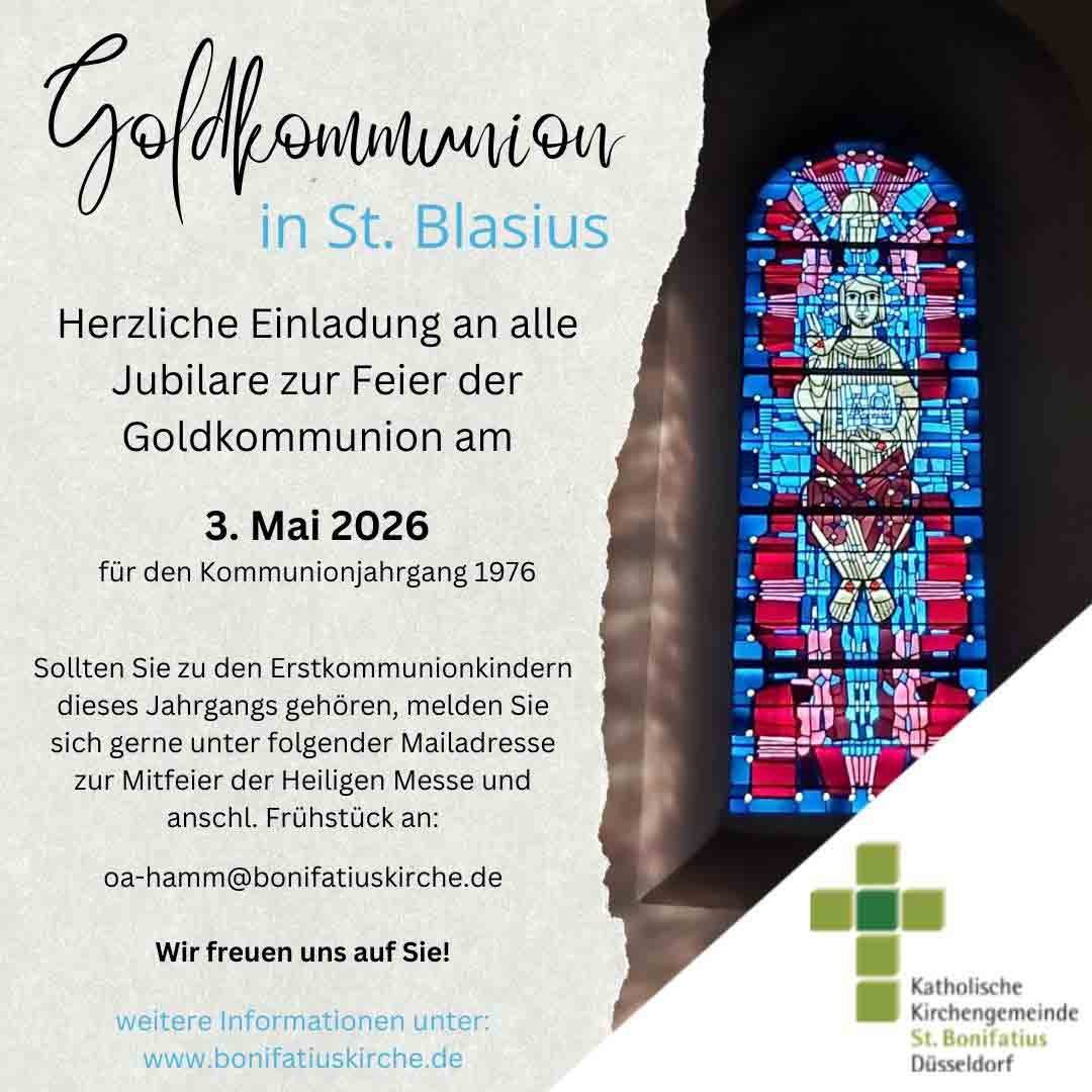 Goldkommunion in St. Blasius (c) OA Hamm der kath. Kirchengemeinde St. Bonifatius Düsseldorf