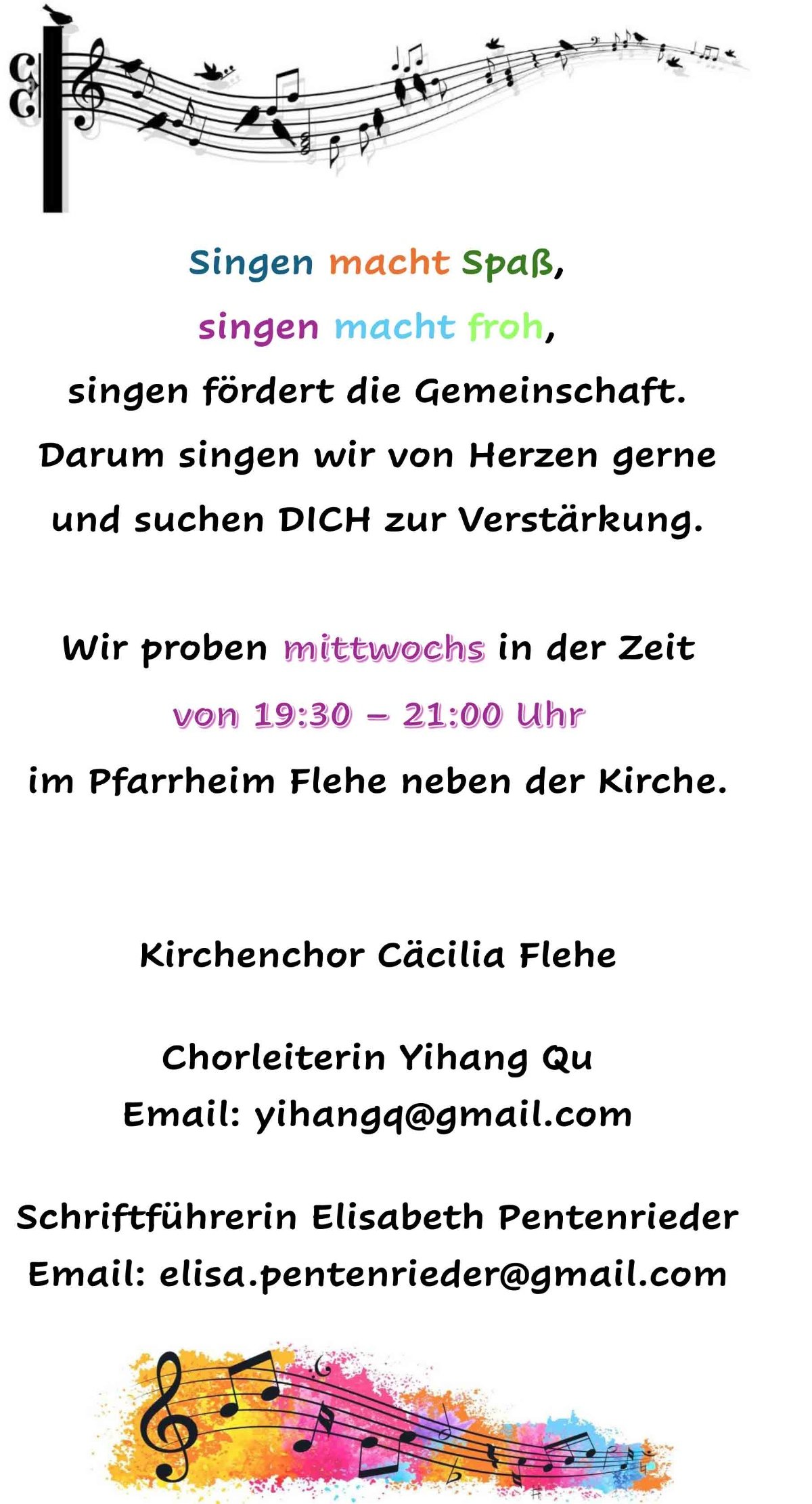 Kirchenchor-Flehe-Singen-macht-Spass (c) Kirchenchor Flehe der kath. Kirchengemeinde St. Bonifatius Düsseldorf