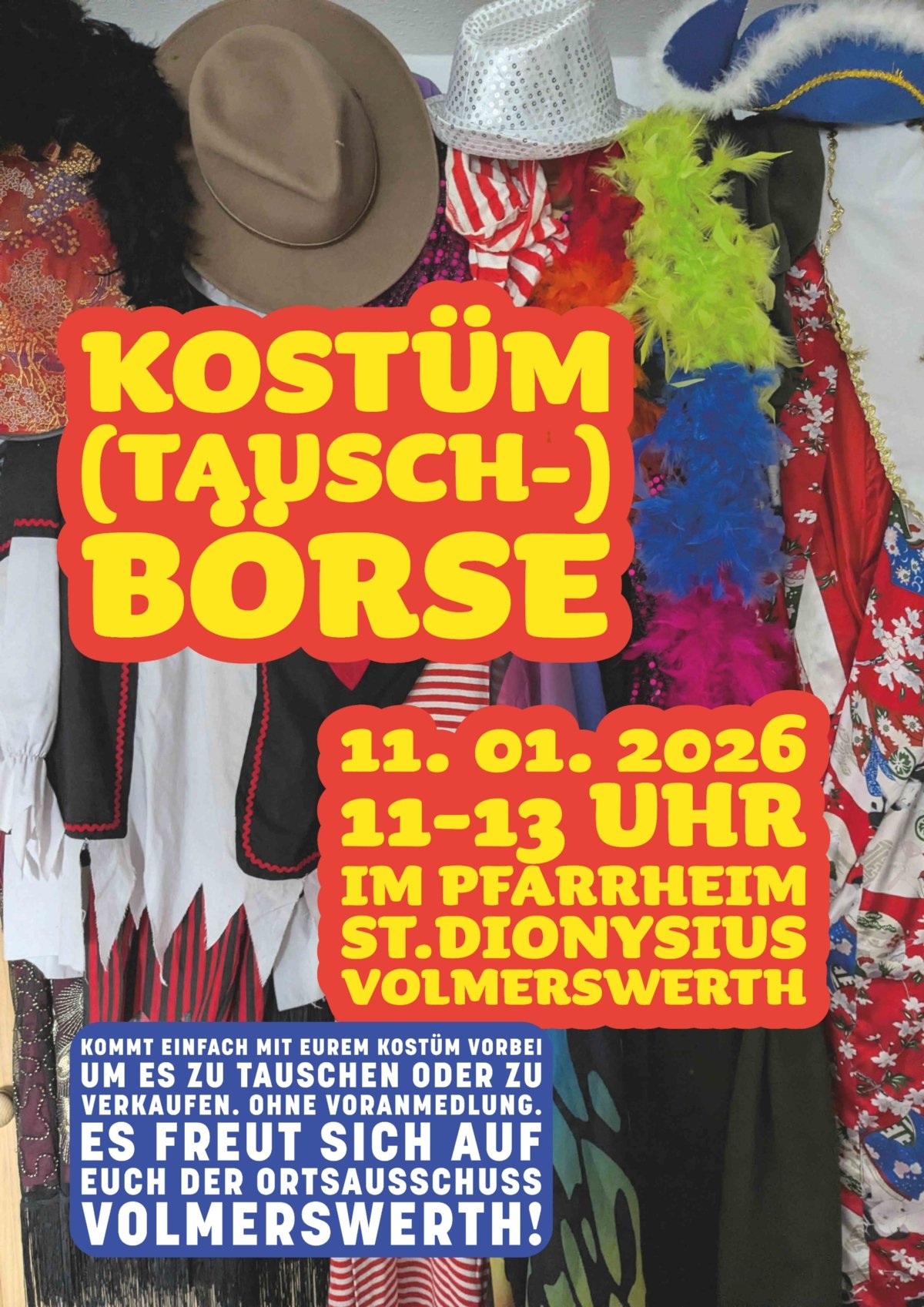 Kostümbörse_Volmerswerth (c) Ortsausschuss Volmerswerth der kath. Kirchengemeinde St. Bonifatius Düsseldorf