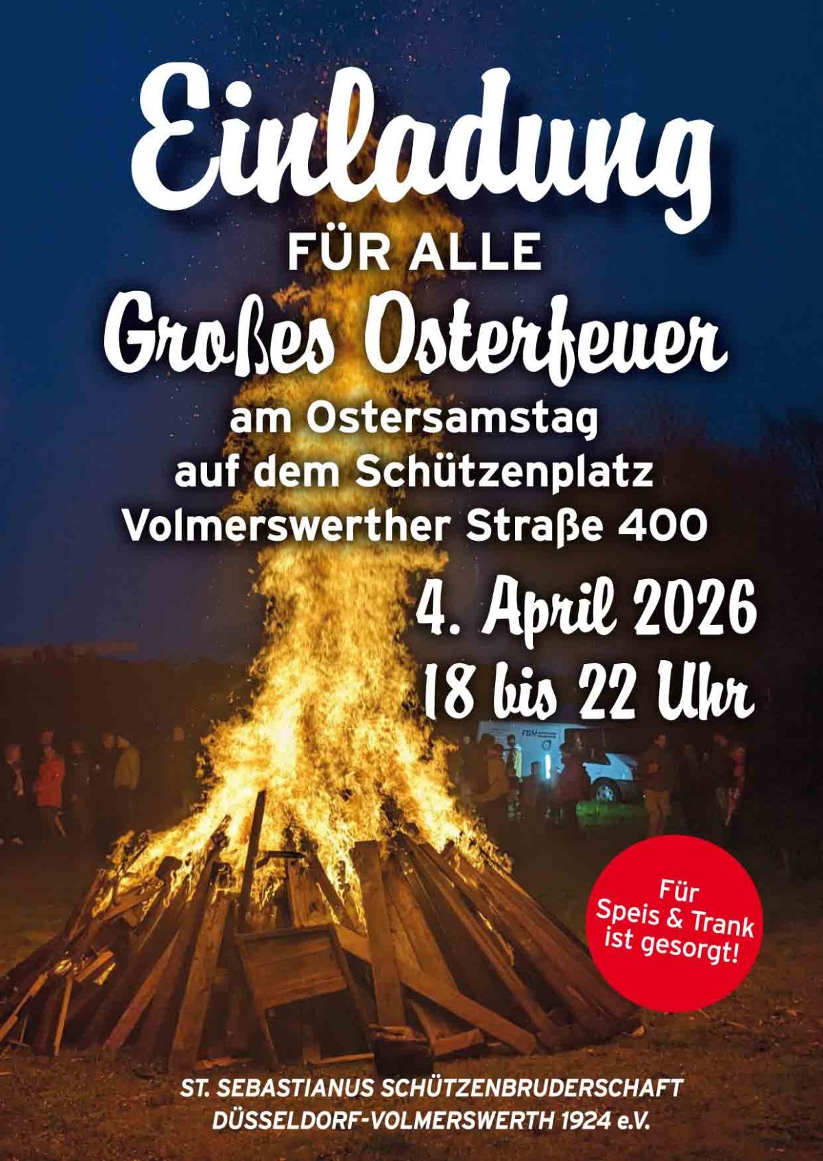Osterfeuer Volmerswerth (c) St.-Sebastianus-Schützenbruderschaft Düsseldorf-Volmerswerth