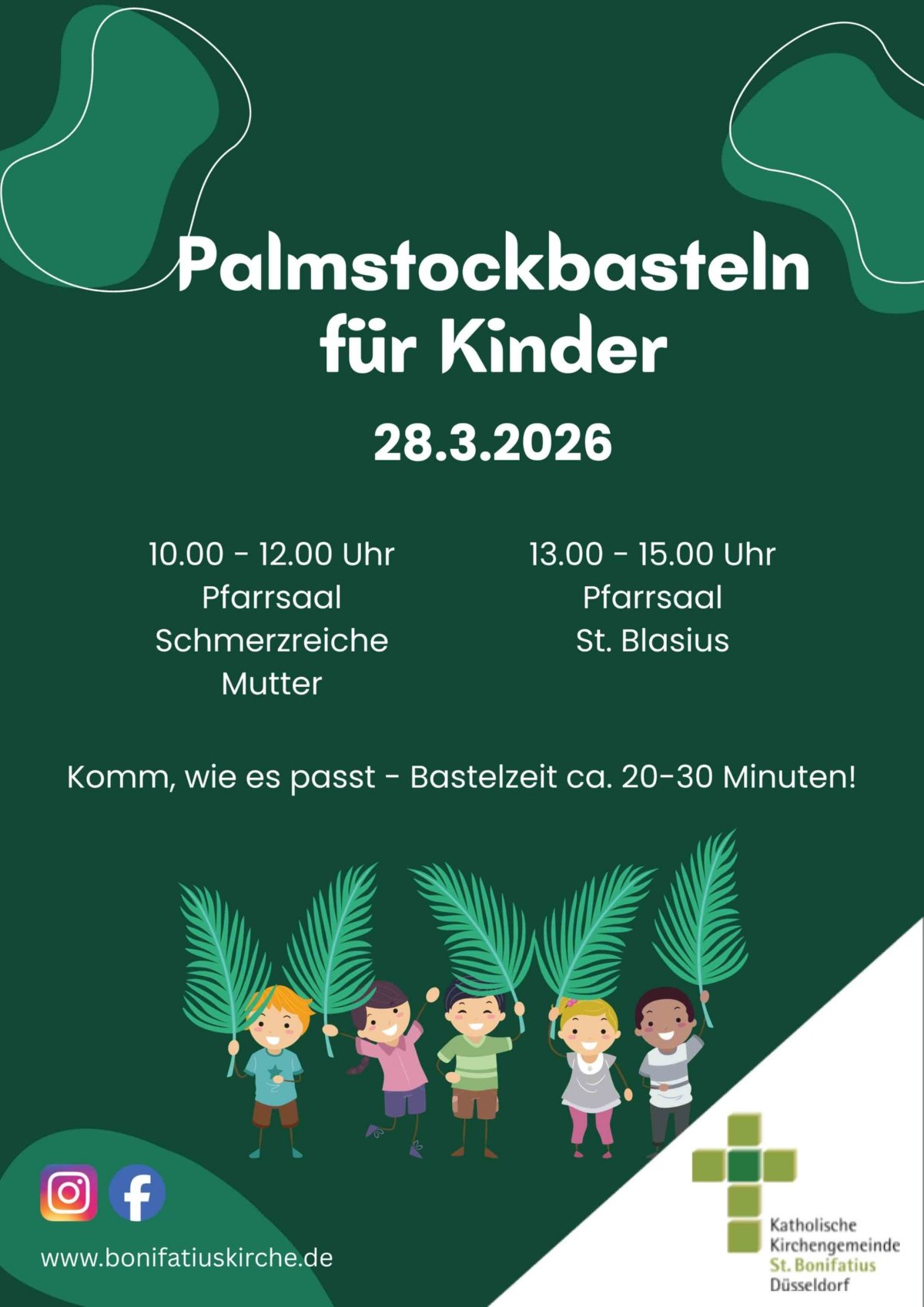 Palmstockbasteln für Kinder (c) Gemeindereferentin Kirsten Pretz