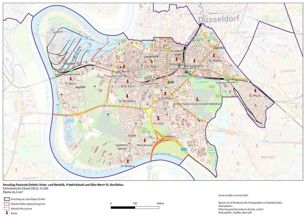 Pastorale Einheit: Unter- und Oberbilk, Friedrichstadt und Eller-West+ St. Bonifatius
