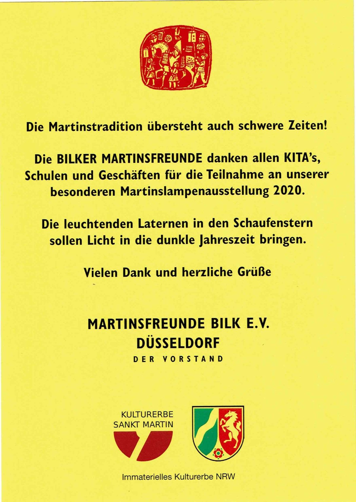 Martinsfest in Bilk 2020 (c) Martinsfreunde Bilk e.V.