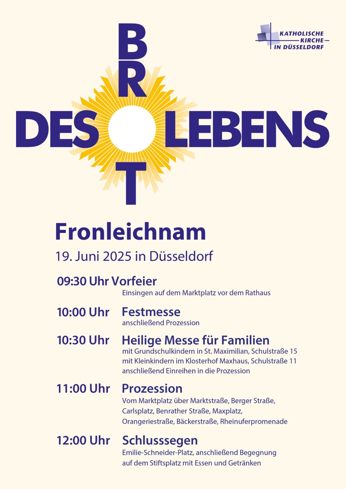 Plakat 2025 Fronleichnam (c) Katholisches Düsseldorf