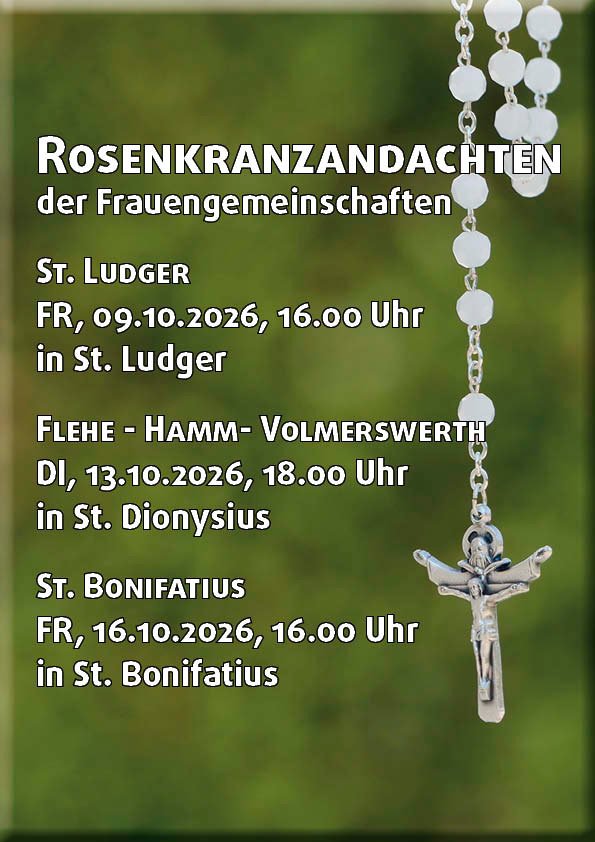 Rosenkranzandachten der Frauengemeinschaften der kath. Kirchengemeinde St. Bonifatius Düsseldorf (c) kath. Kirchengemeinde St. Bonifatius Düsseldorf