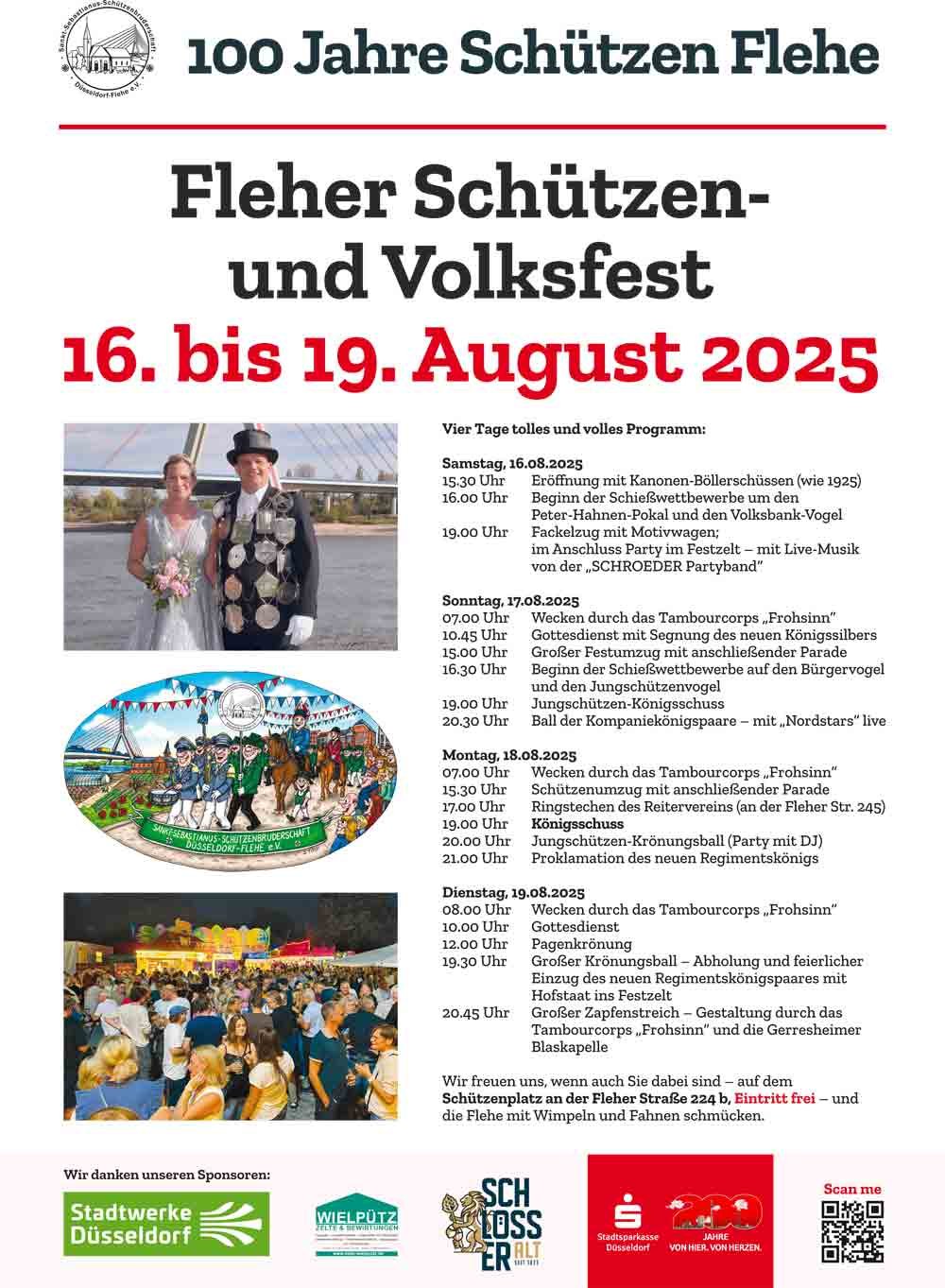 Plakat Schützenfest Flehe (c) St.-Sebastianus-Schützenbruderschaft Düsseldorf-Flehe e.V.