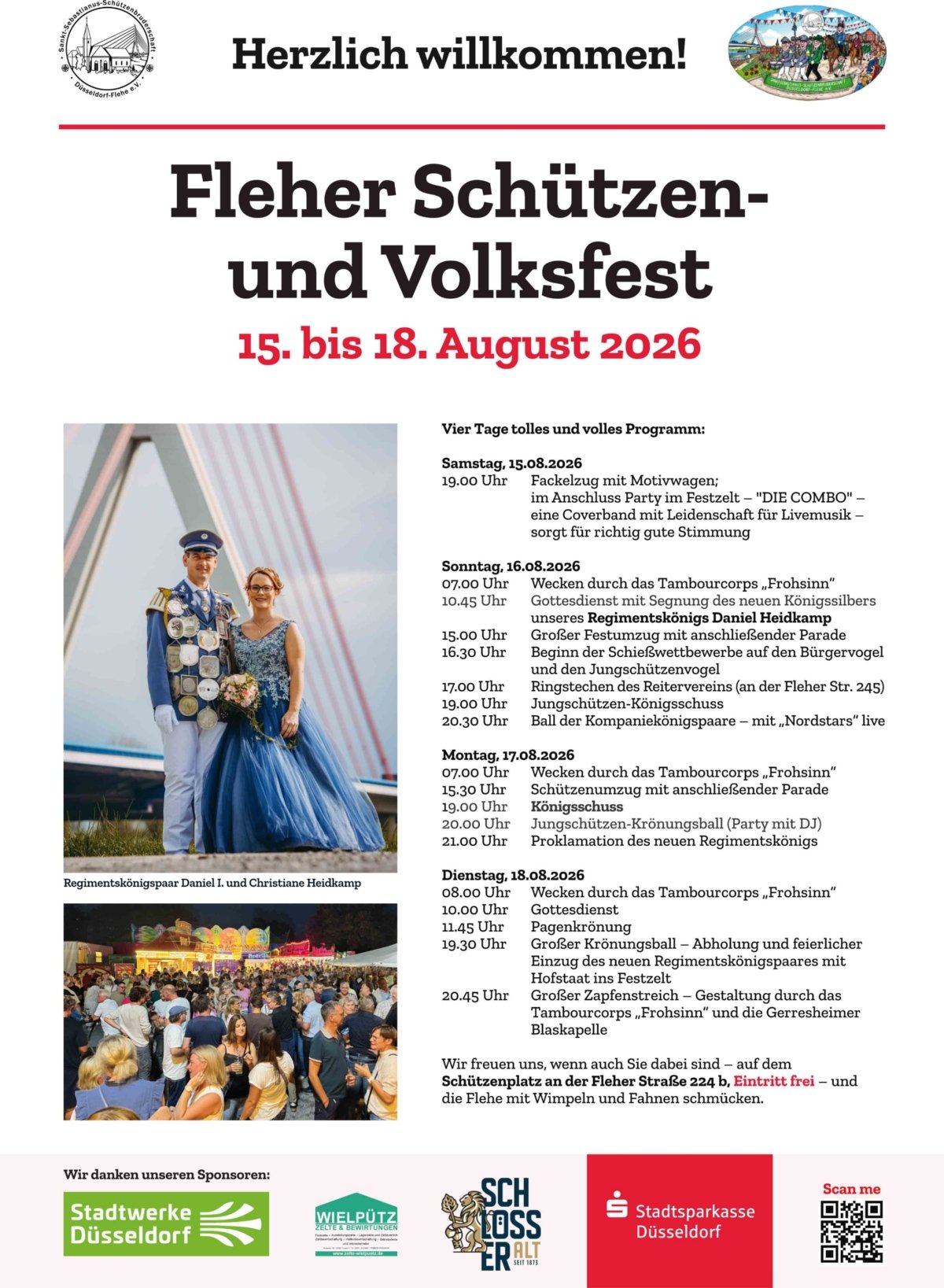Plakat Schützenfest Flehe (c) St.-Sebastianus-Schützenbruderschaft Düsseldorf-Flehe e.V.