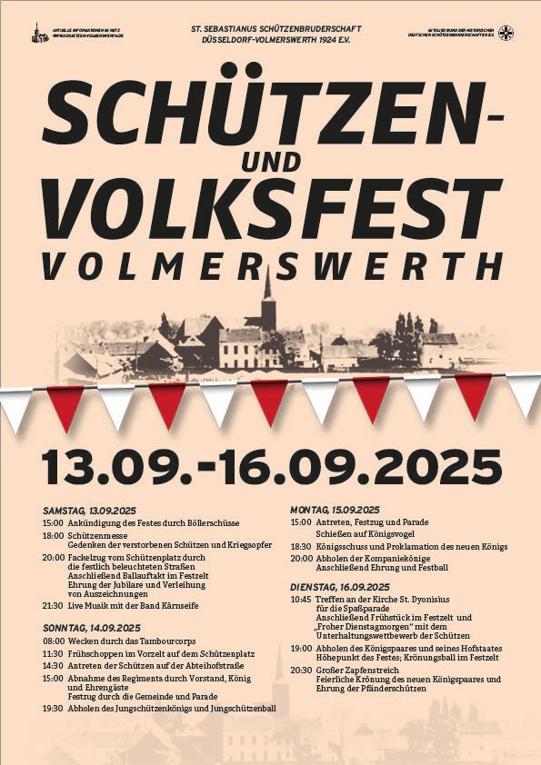 Plakat Schützenfest Volmerswerth (c) St.-Sebastianus-Schützenbruderschaft Volmerswerth e.V.,