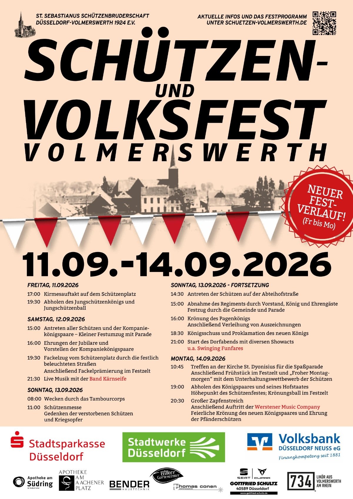 Plakat Schützenfest Volmerswerth (c) St.-Sebastianus-Schützenbruderschaft Volmerswerth e.V.,