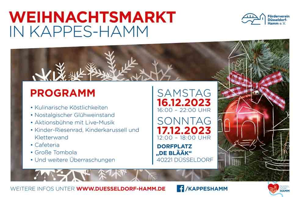 Weihnachtsmarkt in Düsseldorf-Hamm (c) Förderverein Düsseldorf Hamm e.V.