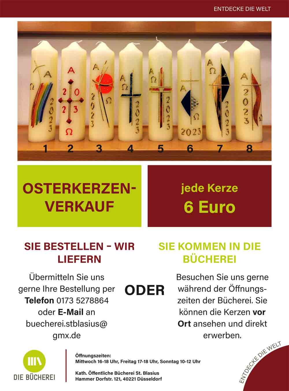 Plakat Osterkerzen (c) KÖB St. Blasius Düssledorf-Hamm