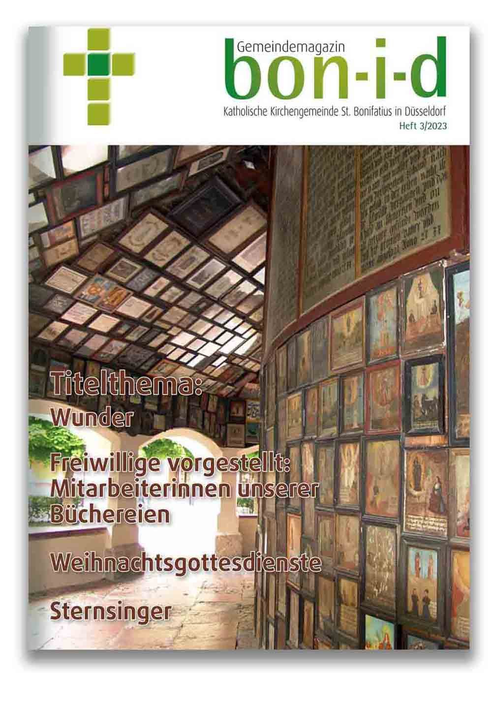 Gemeindemagazin bon-i-d, Titelbild 3/2023 (c) kath. Kirchengemeinde St. Bonifatius Düsseldorf
