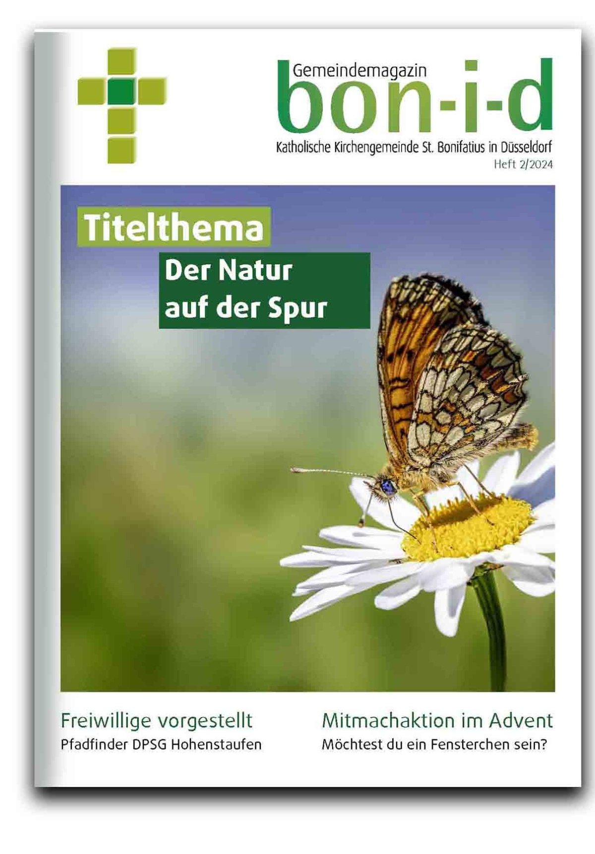 bon-i-d_2024-2_Titel (c) Redaktionsteam des Gemeindemagazins bon-i-d der kath. Kirchengemeinde St. Bonifaitus in Düsseldorf